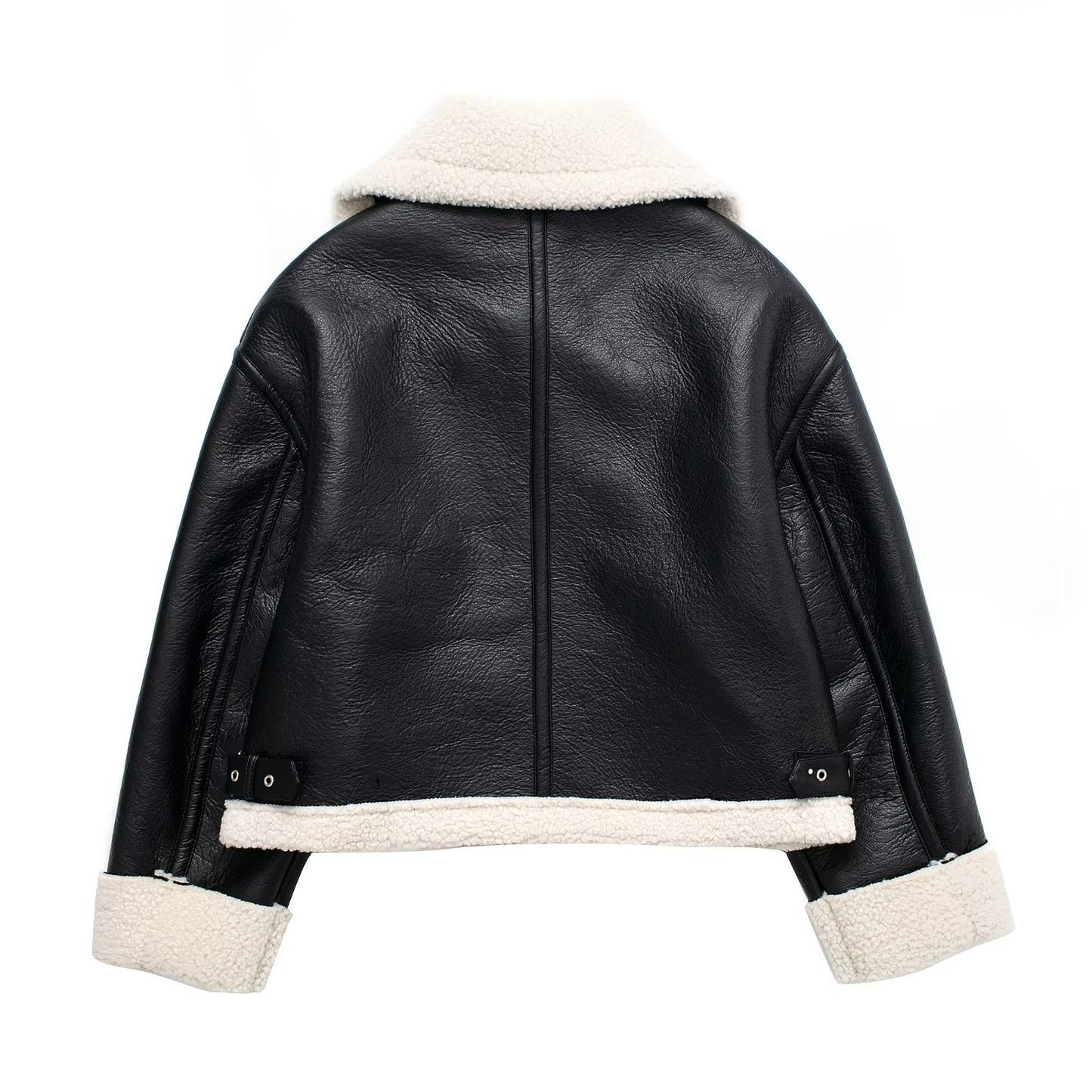 Women's Casual Fur Brown Double-sided Short Coat
