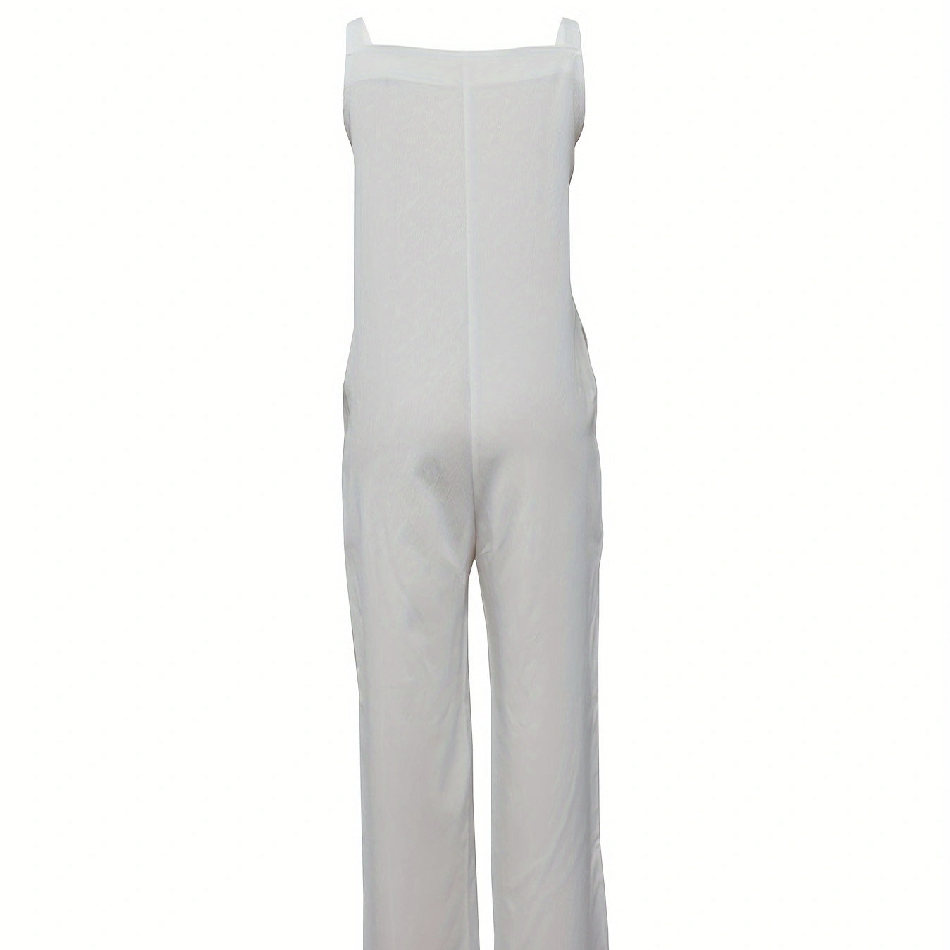 Women's Linen Workwear, Casual Version, Casual Feather Print, Sleeveless Bib, Vacation Lazy Jumpsuit, Jumpsuit
