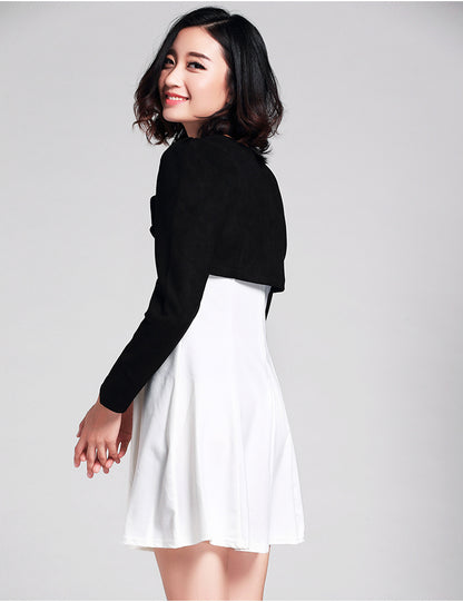 Women's Suede Cheongsam Outer Coat