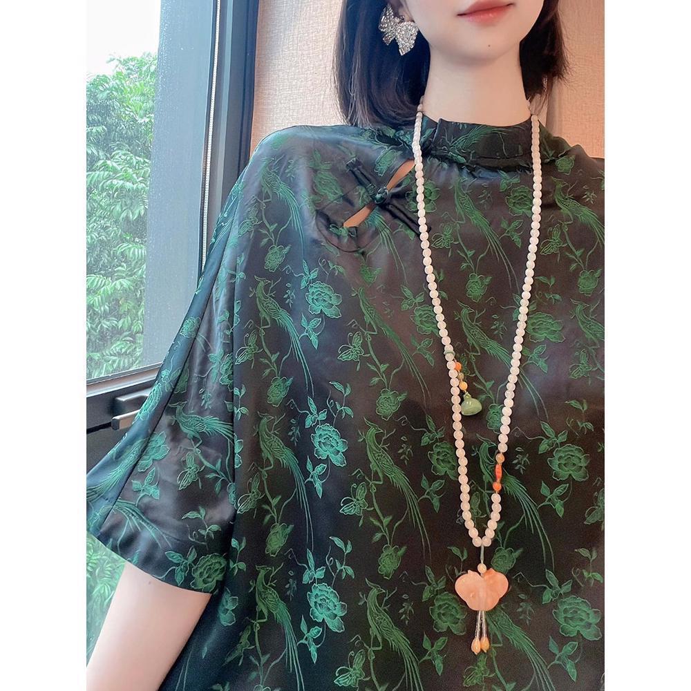 High-grade New Chinese Style Buckle Rayon Top