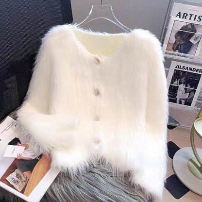Knitted Cardigan Sweater Coat For Women Autumn And Winter Thickened