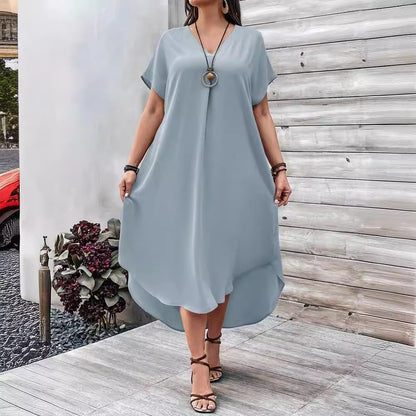 Women's Fashion Casual V-neck Dress